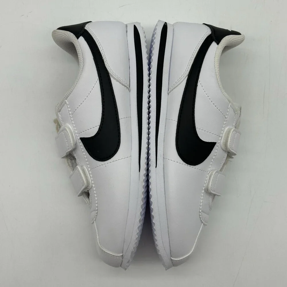 Nike Cortez Basic SL PSV White/Black Leather Sneakers Unisex Kid's Size 3Y NWOB